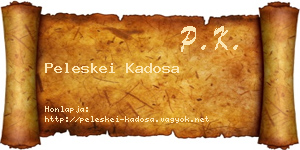 Peleskei Kadosa névjegykártya